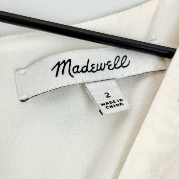 Madewell Orchard Flutter Sleeve Mini Dress Confetti Floral‎ White Cream Size 2 - Picture 9 of 13